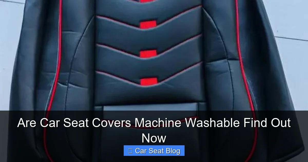 Are Car Seat Covers Machine Washable Find Out Now