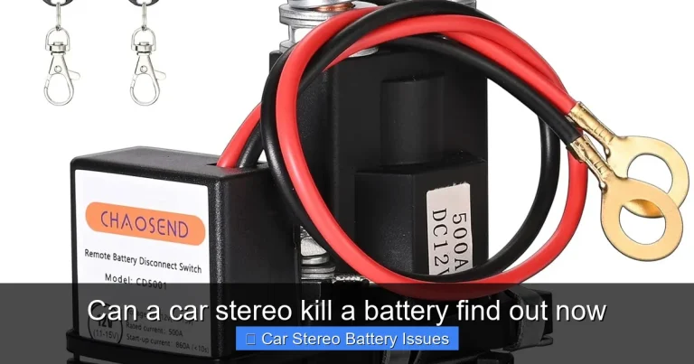 Can a car stereo kill a battery find out now