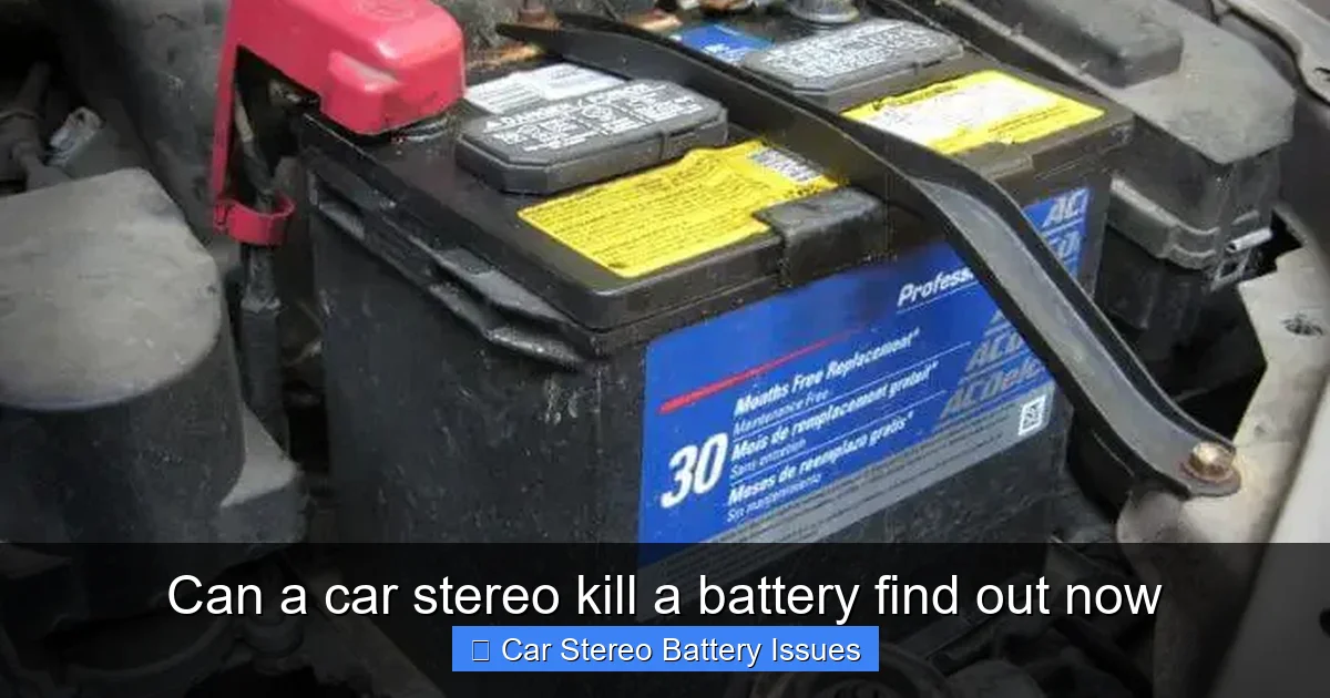 Can a car stereo kill a battery find out now