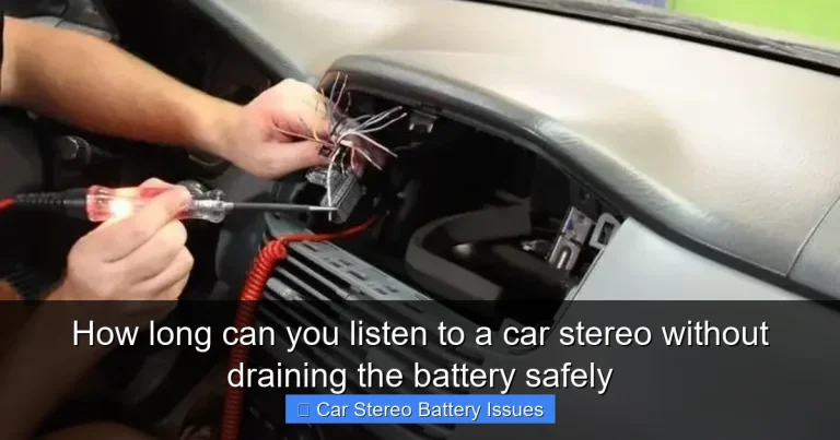 How long can you listen to a car stereo without draining the battery safely