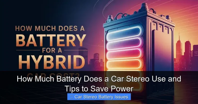 How Much Battery Does a Car Stereo Use and Tips to Save Power