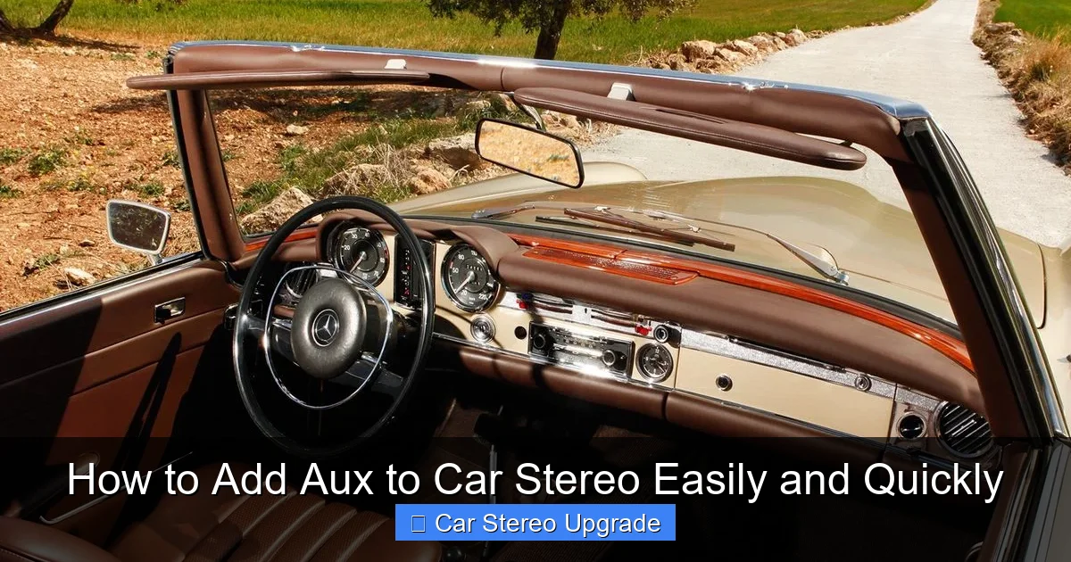 How to Add Aux to Car Stereo Easily and Quickly