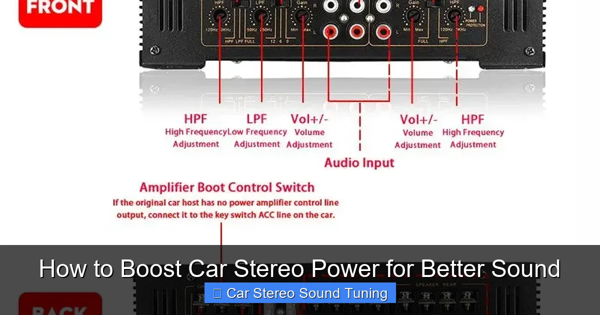 How to Boost Car Stereo Power for Better Sound