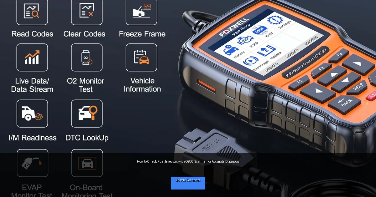 How to Check Fuel Injectors with OBD2 Scanner for Accurate Diagnosis
