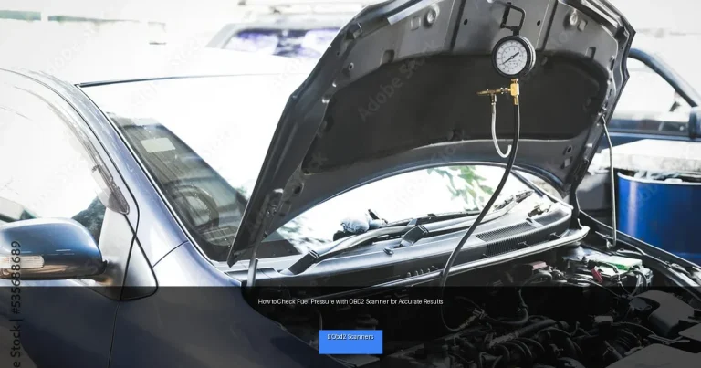 How to Check Fuel Pressure with OBD2 Scanner for Accurate Results