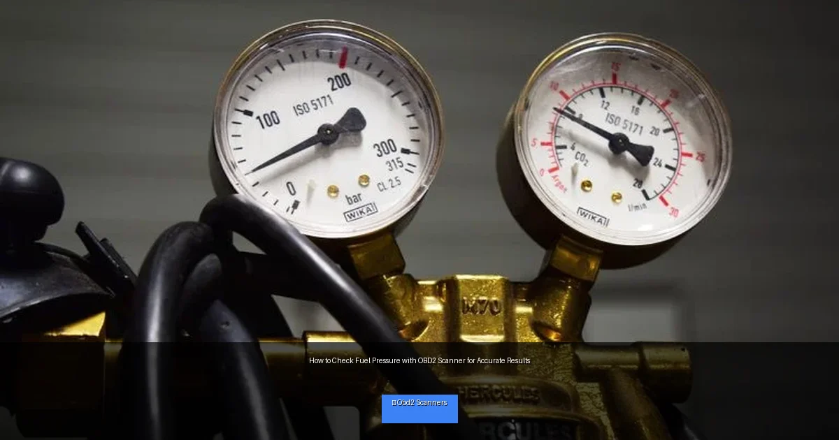 How to Check Fuel Pressure with OBD2 Scanner for Accurate Results