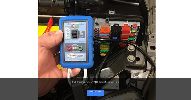 How to Check Fuel Pump with OBD2 Scanner for Easy Diagnostics