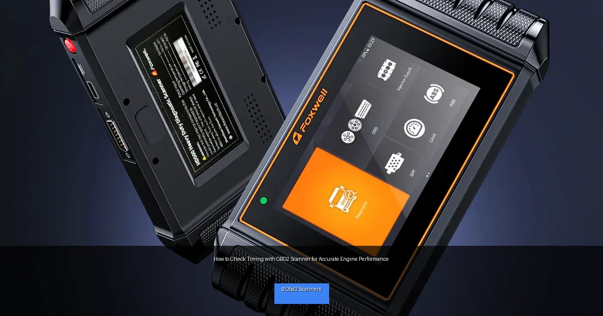 How to Check Timing with OBD2 Scanner for Accurate Engine Performance