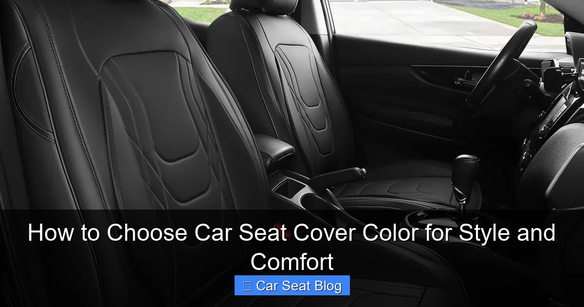 How to Choose Car Seat Cover Color for Style and Comfort