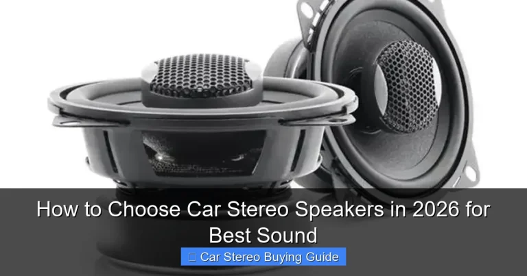 How to Choose Car Stereo Speakers in 2026 for Best Sound