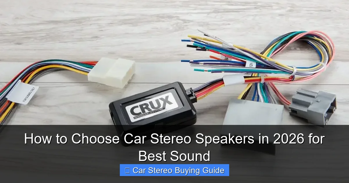How to Choose Car Stereo Speakers in 2026 for Best Sound