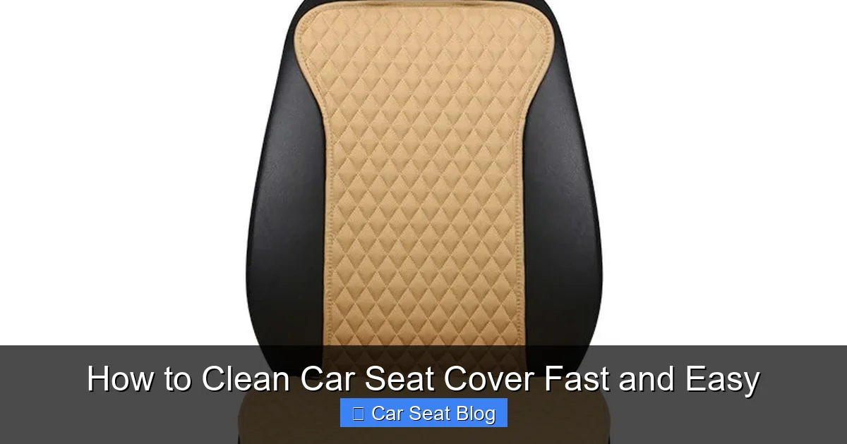 How to Clean Car Seat Cover Fast and Easy