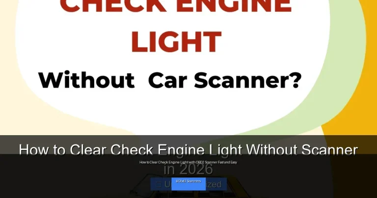 How to Clear Check Engine Light with OBD2 Scanner Fast and Easy