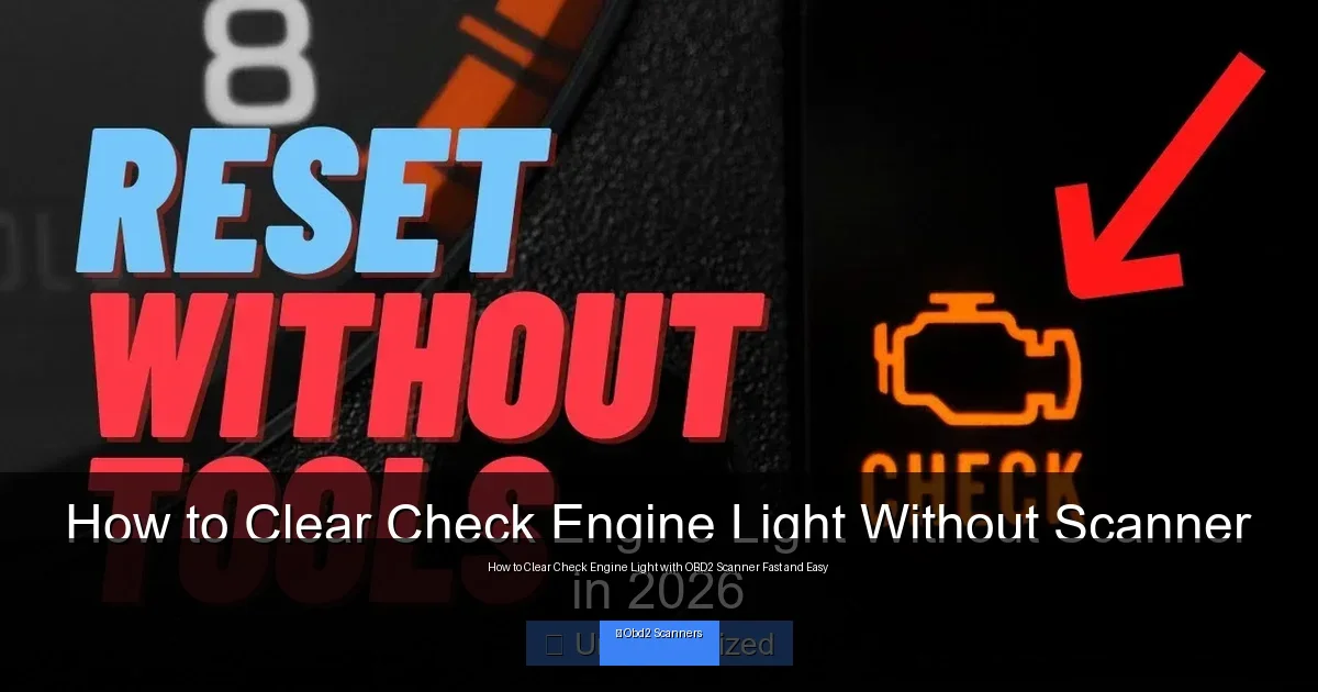 How to Clear Check Engine Light with OBD2 Scanner Fast and Easy