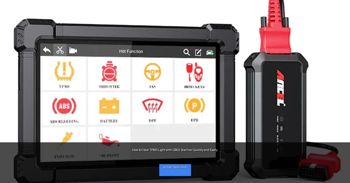 How to Clear TPMS Light with OBD2 Scanner Quickly and Easily