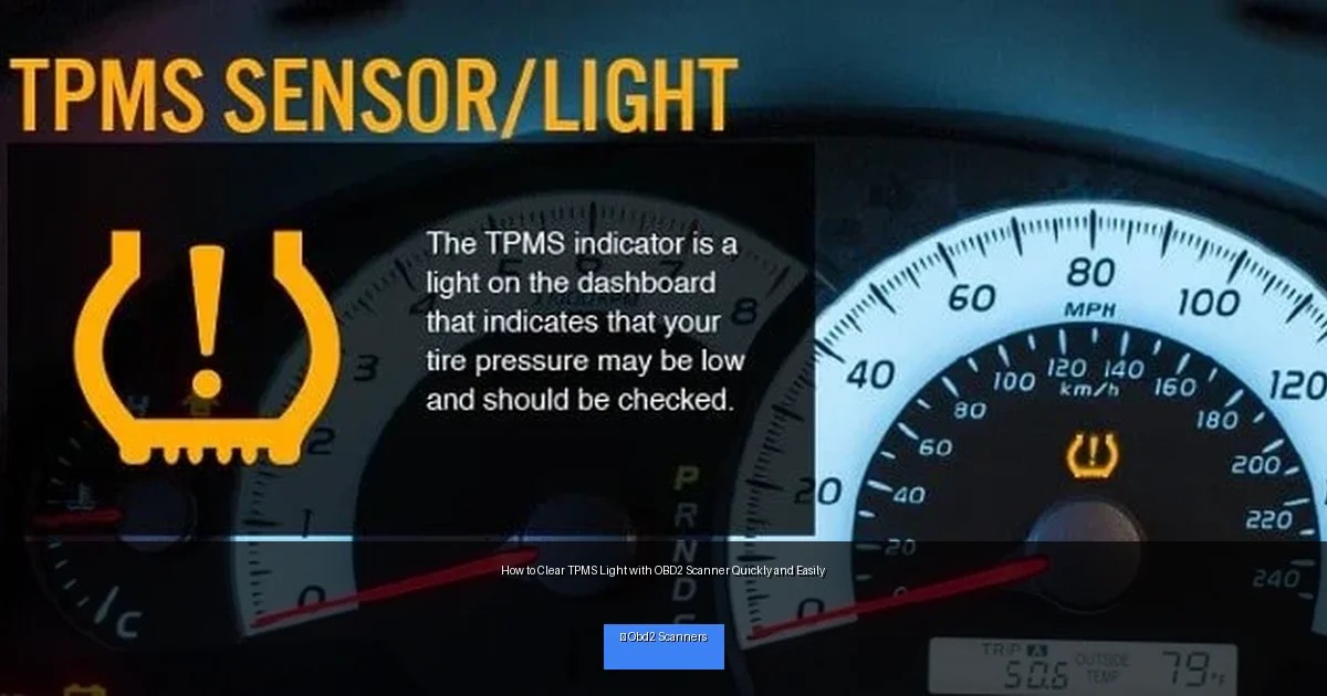 How to Clear TPMS Light with OBD2 Scanner Quickly and Easily