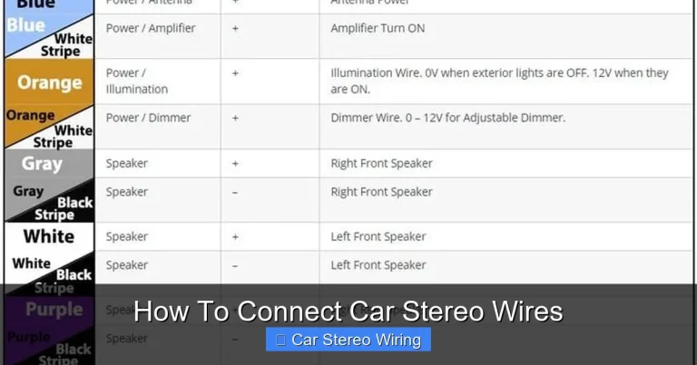 How To Connect Car Stereo Wires