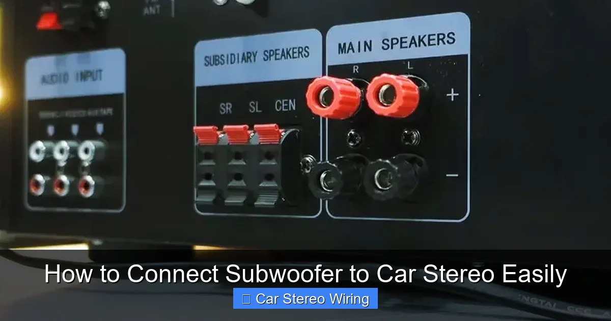 How to Connect Subwoofer to Car Stereo Easily