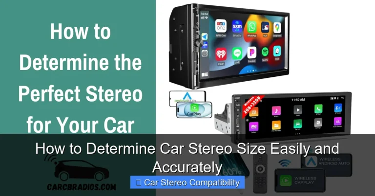 How to Determine Car Stereo Size Easily and Accurately