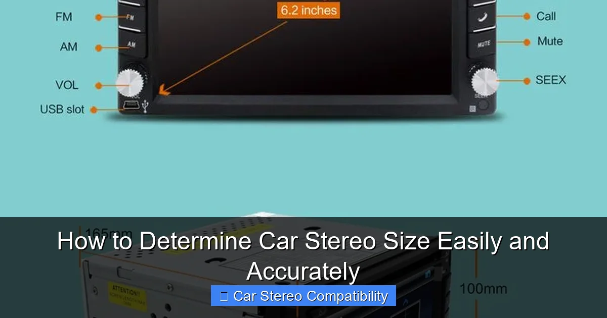 How to Determine Car Stereo Size Easily and Accurately