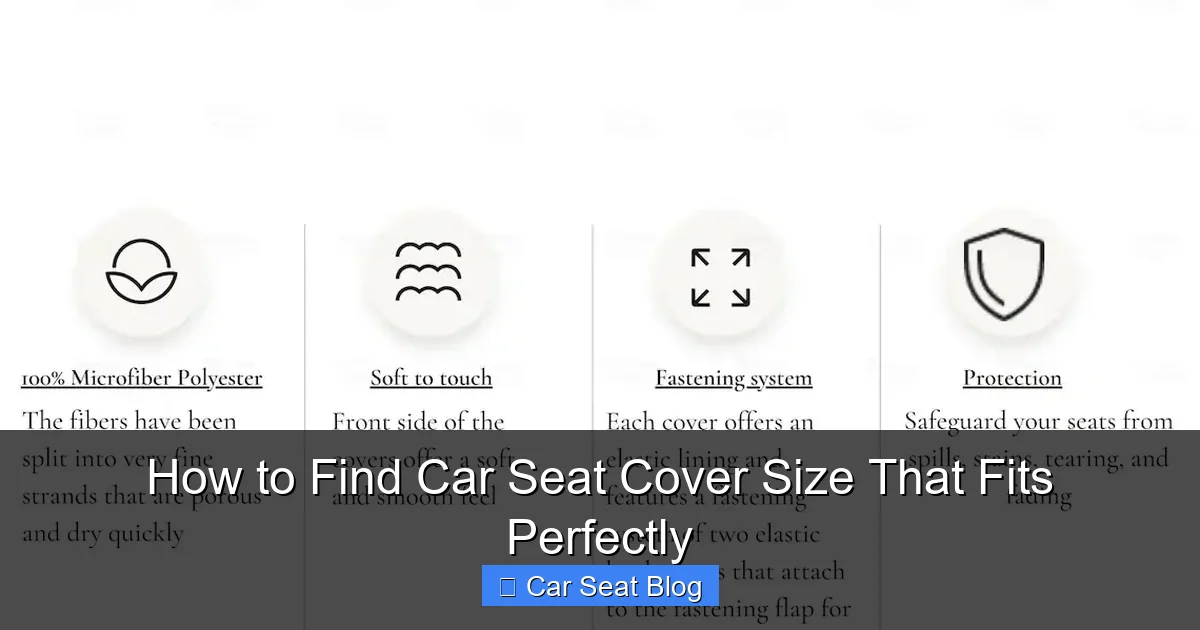 How to Find Car Seat Cover Size That Fits Perfectly