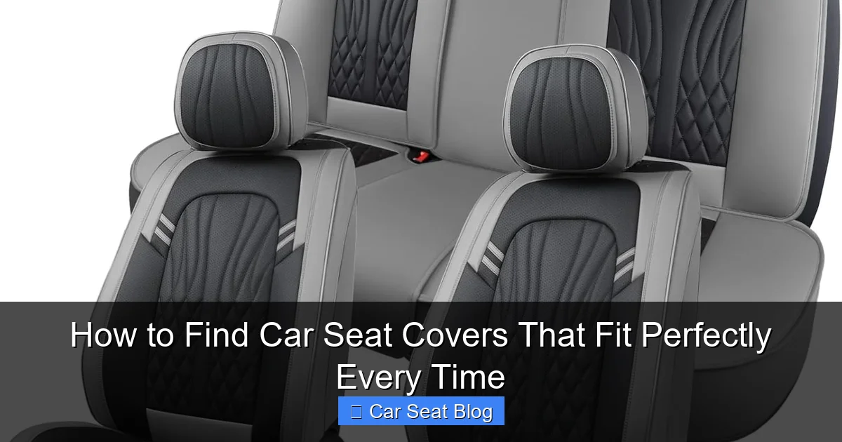 How to Find Car Seat Covers That Fit Perfectly Every Time