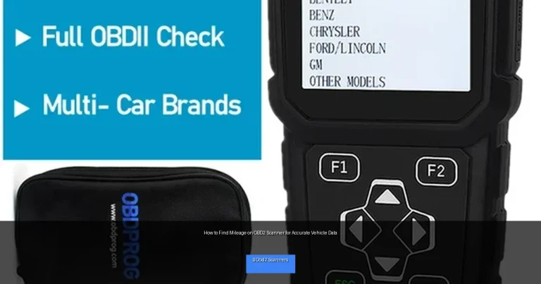 How to Find Mileage on OBD2 Scanner for Accurate Vehicle Data
