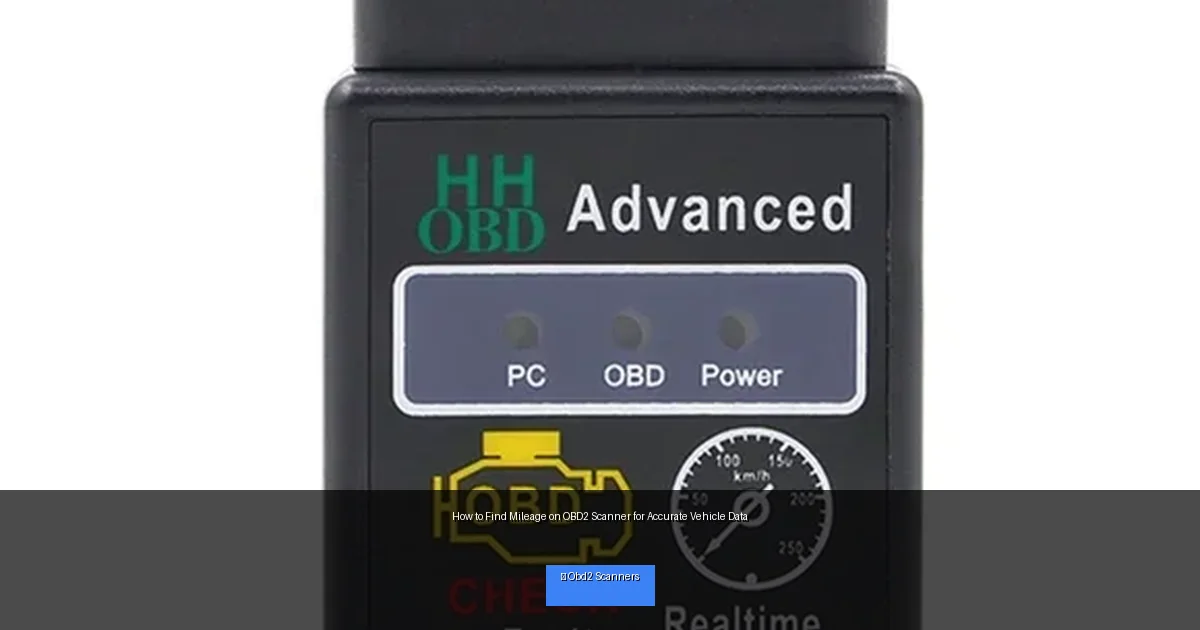 How to Find Mileage on OBD2 Scanner for Accurate Vehicle Data
