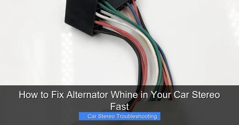 How to Fix Alternator Whine in Your Car Stereo Fast