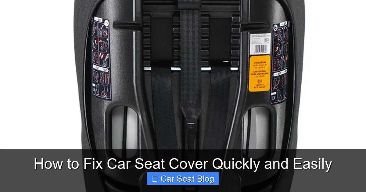 How to Fix Car Seat Cover Quickly and Easily
