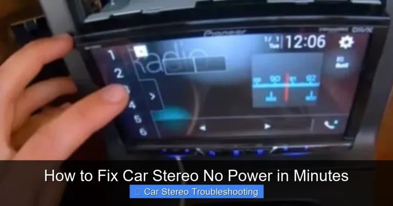 How to Fix Car Stereo No Power in Minutes