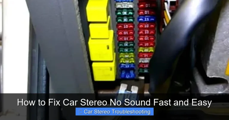 How to Fix Car Stereo No Sound Fast and Easy