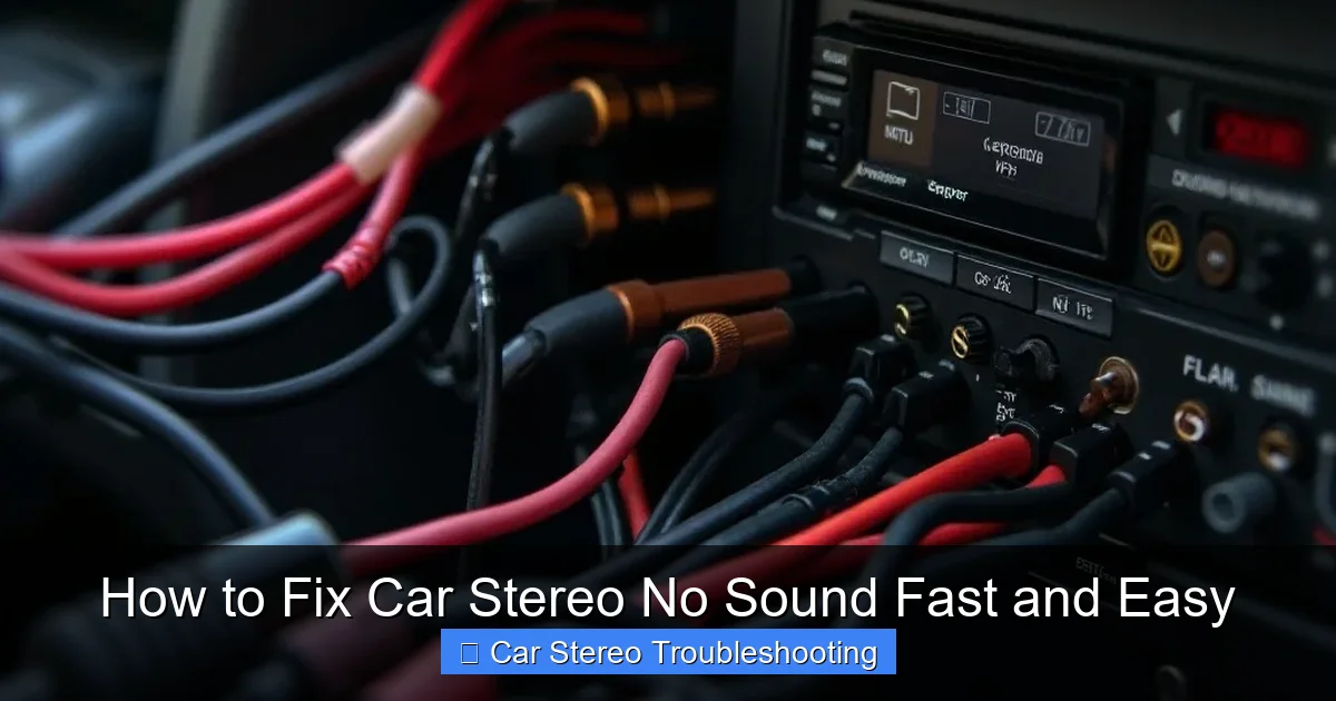How to Fix Car Stereo No Sound Fast and Easy