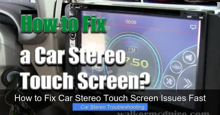 How to Fix Car Stereo Touch Screen Issues Fast