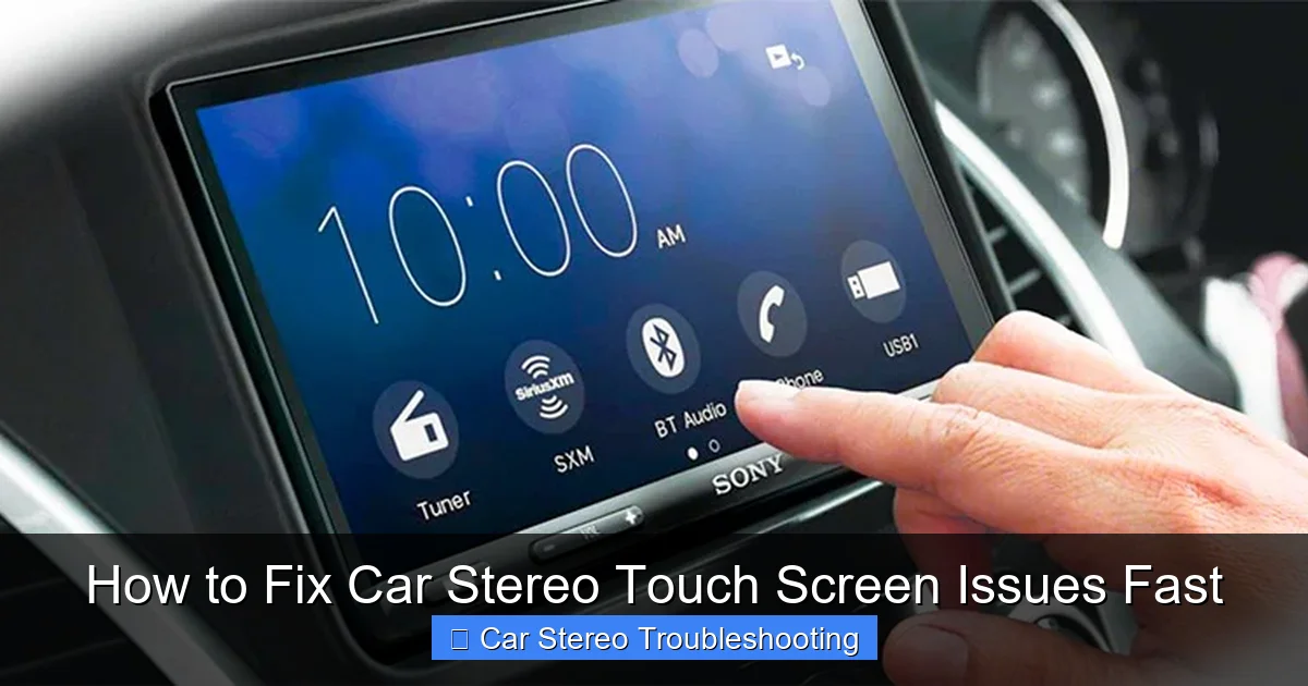 How to Fix Car Stereo Touch Screen Issues Fast