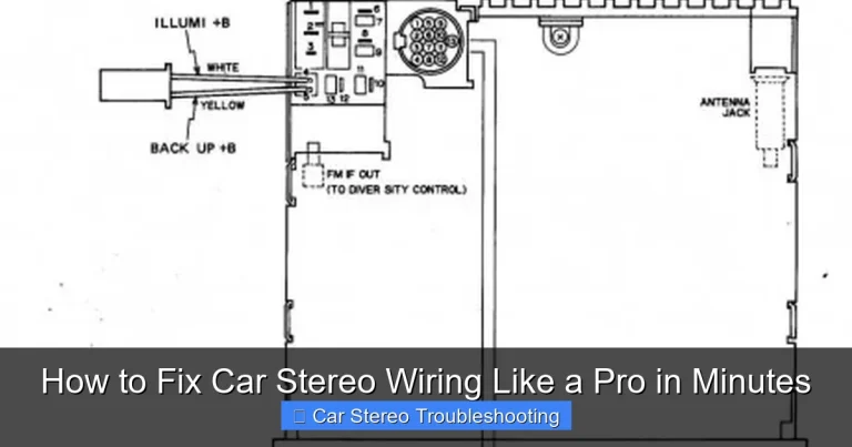 How to Fix Car Stereo Wiring Like a Pro in Minutes