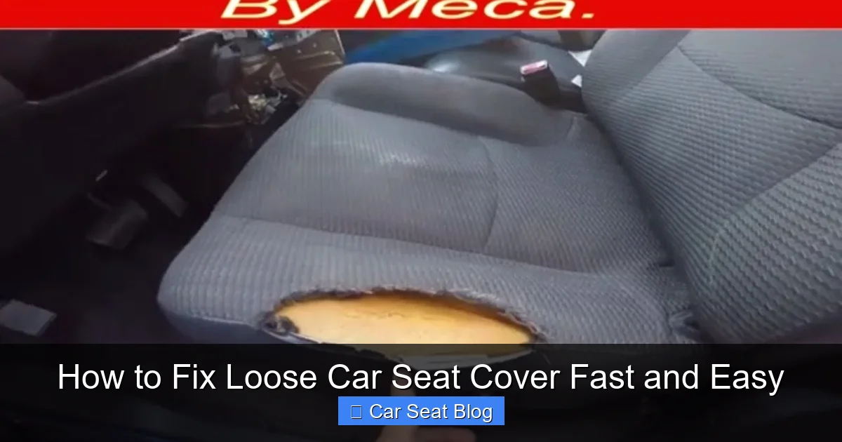How to Fix Loose Car Seat Cover Fast and Easy