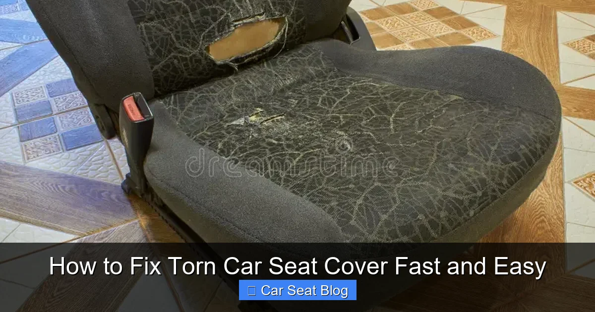 How to Fix Torn Car Seat Cover Fast and Easy