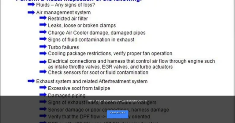 How to Force DPF Regeneration with OBD2 Scanner for Quick Fix