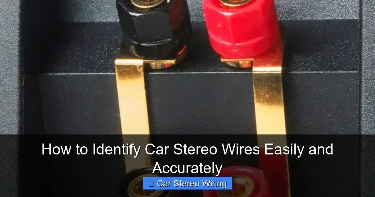 How to Identify Car Stereo Wires Easily and Accurately