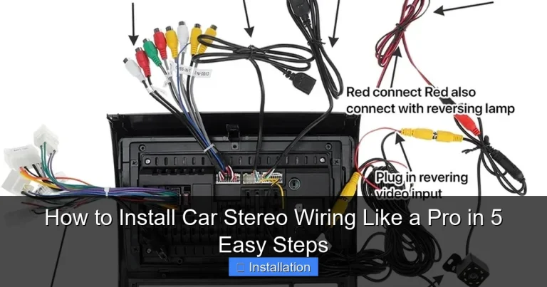 How to Install Car Stereo Wiring Like a Pro in 5 Easy Steps