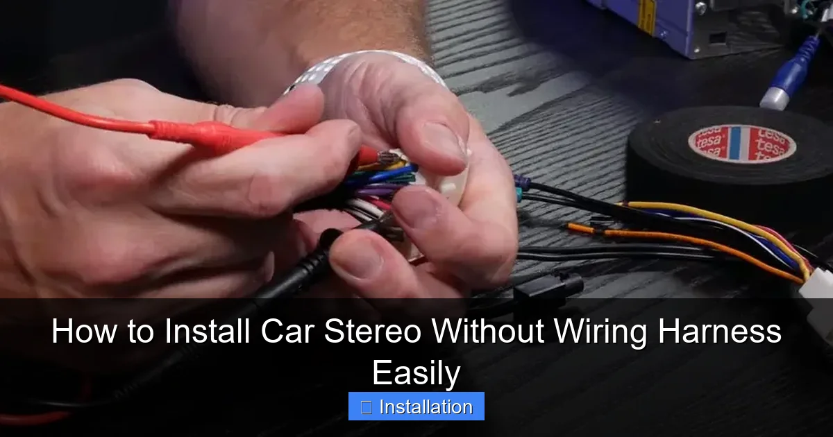How to Install Car Stereo Without Wiring Harness Easily