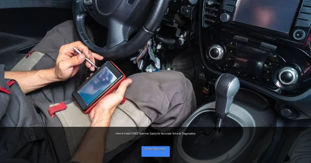 How to Install OBD2 Scanner Easily for Accurate Vehicle Diagnostics