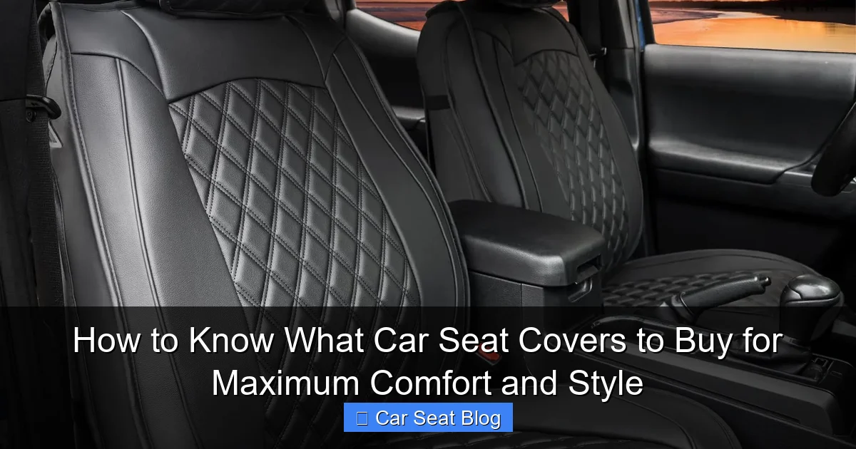 How to Know What Car Seat Covers to Buy for Maximum Comfort and Style