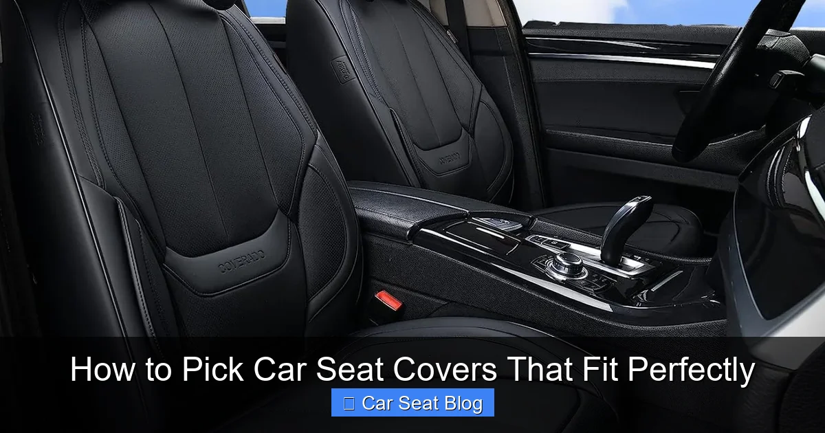 How to Pick Car Seat Covers That Fit Perfectly