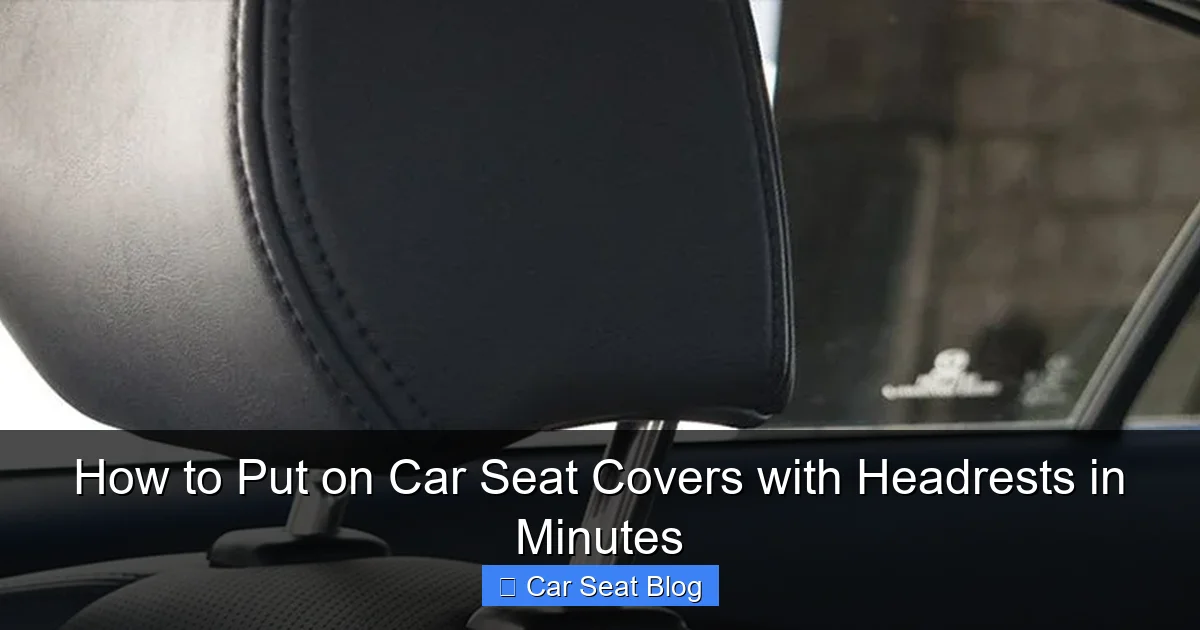 How to Put on Car Seat Covers with Headrests in Minutes