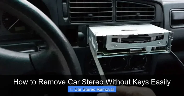 How to Remove Car Stereo Without Keys Easily