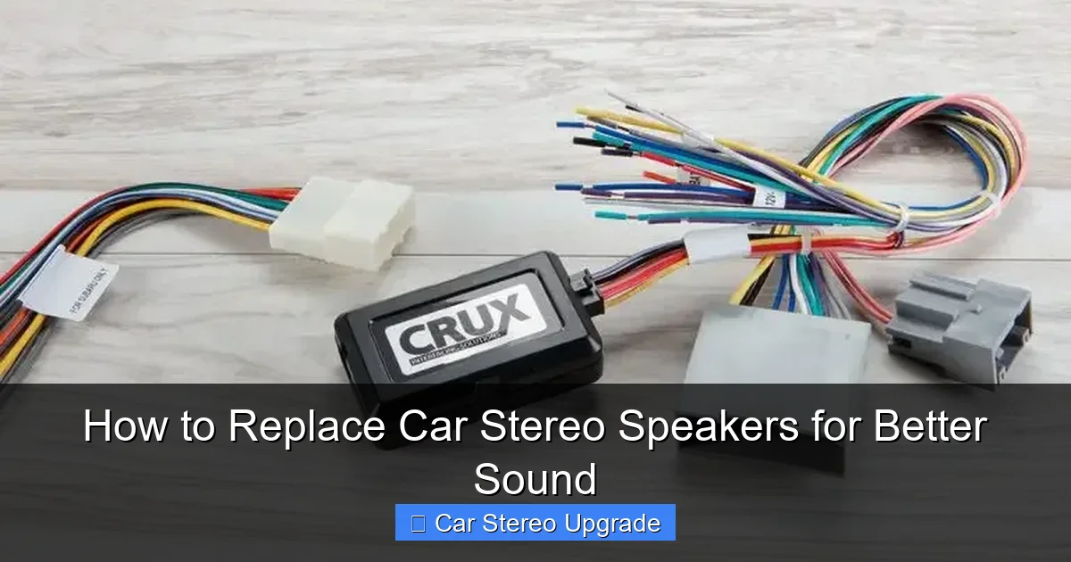 How to Replace Car Stereo Speakers for Better Sound