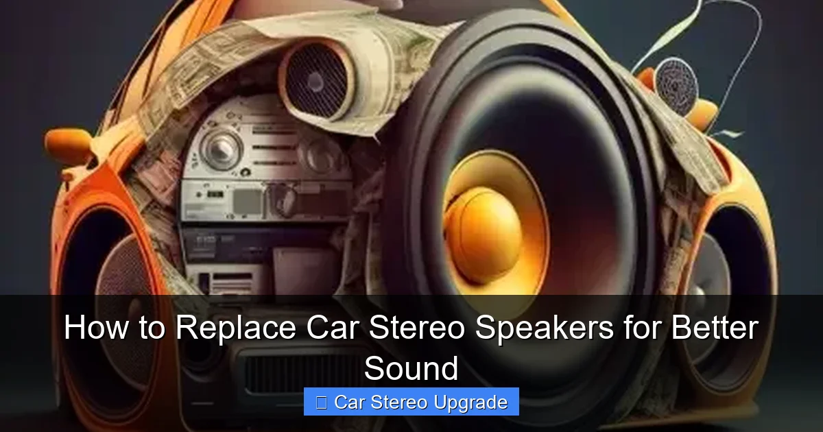 How to Replace Car Stereo Speakers for Better Sound