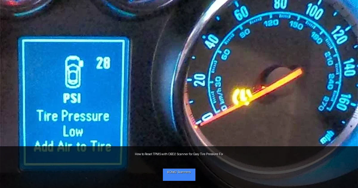 How to Reset TPMS with OBD2 Scanner for Easy Tire Pressure Fix